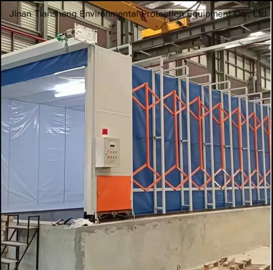 PVC Soft Curtain Spray Paint Booth Mobile Telescopic Painting Booth China Manufacturer